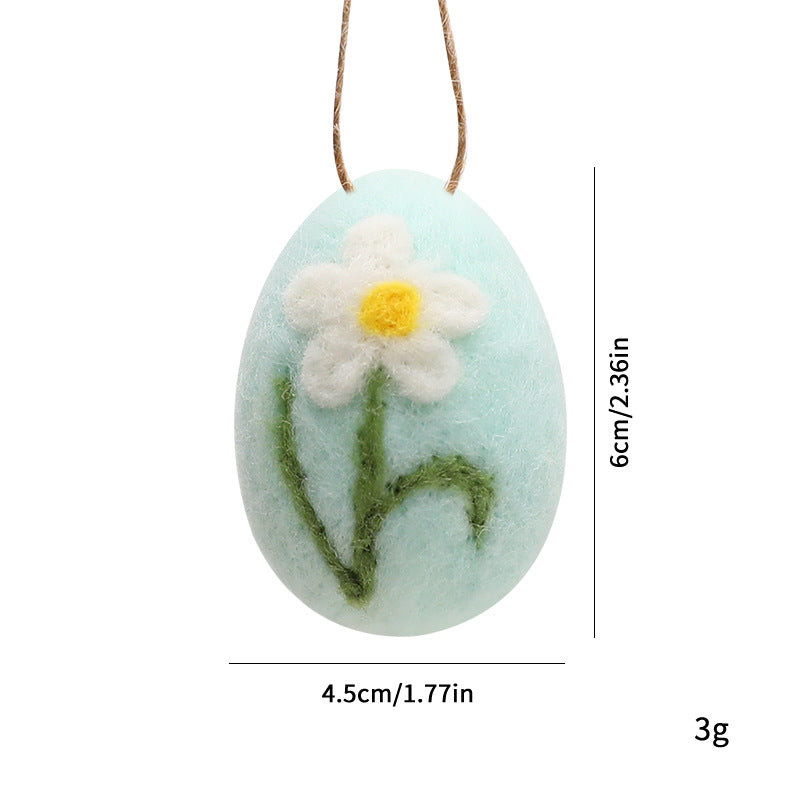 Wholesale Easter Egg Simulation Wool Felt Foam Egg DIY Decoration Easter Decoration